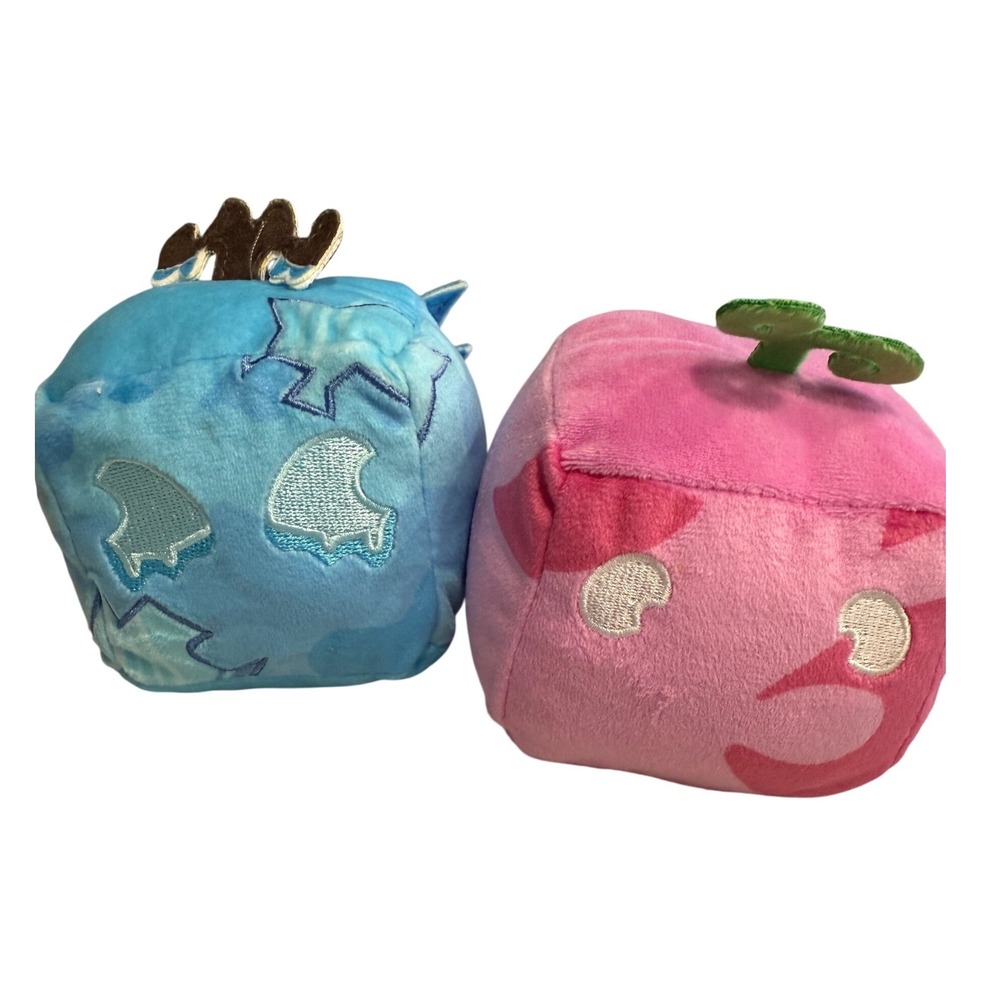 Blox Fruits Mystery Plush 4 Inch Roblox Shark Love Fruit Lot of 2 Plushies